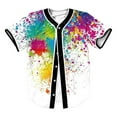 thumbnail image 1 of Pompotops Femmes Unisexe Manches Courtes Chemisier Années 90 Baseball Tops Parti, 1 of 4