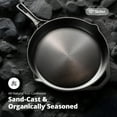 thumbnail image 4 of Greater Goods 12 inch Cast Iron Skillet, Smooth Milled, Organically Seasoned Sauce Pan Surface, 4 of 8