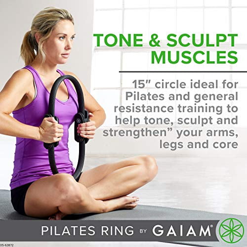 Gaiam Pilates Ring 15 Fitness Circle - Lightweight & Durable Foam