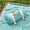 Teal, variant on 2 in 1 Extra Large Boho Beach Blanket Towel Sand Free Outdoor Picnic Mat Turkish Woven Throw Cloud