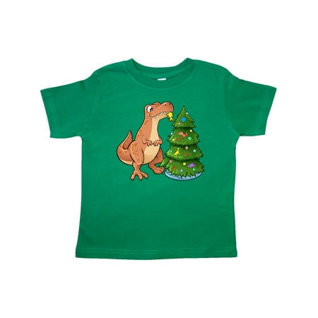 

Inktastic Tyrannosaurus Rex Decorating Christmas Tree Gift Toddler Boy or Toddler Girl T-Shirt
