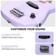 thumbnail image 4 of WINZZ Kit de guitarra eléctrica para principiantes de 30 pulgadas, mini guitarra eléctrica portátil con amplificador, estuche, cuerdas adicionales, púas, correa, cable y llave, color morado especial, 4 of 5