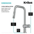 thumbnail image 6 of Kraus Urbix Industrial Pull-Down Single Handle Kitchen Faucet in Chrome, 6 of 15