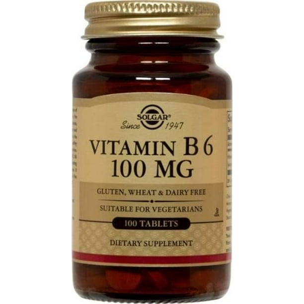 Solgar Vitamin B6 100 mg Tablets, 100 Ct