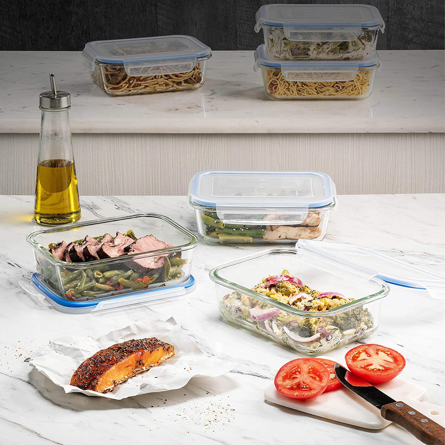  Portion Perfection Portion Control Containers - Glass Oven  Ready, Freezer Safe Meal Prep Containers Reusable for Food/Lunchbox 3pk, 3  Compartment with Lids, Practical Weight Loss Products: Home & Kitchen