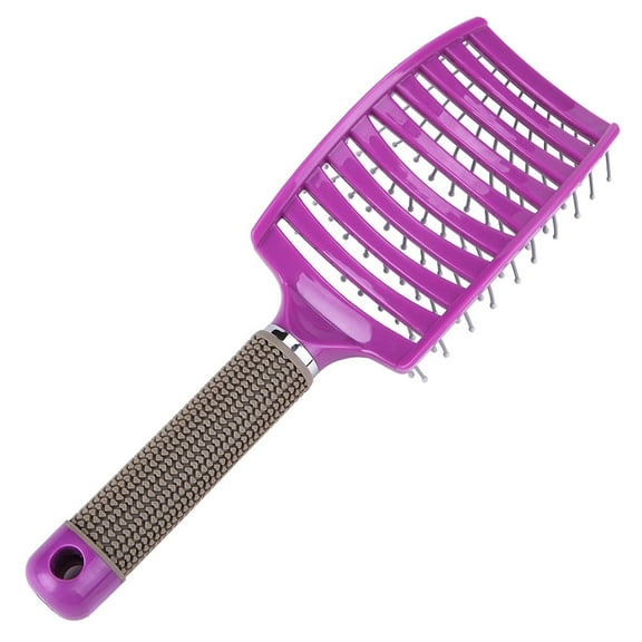 VONTER Boar Bristle Hair Brush,Curved and Vented Detangling Hair Brush For Long,Thick,Thin,Curly & Tangled,Wet & Dry Hair Blow Drying Barber Hairdressing Hair Comb For Women Men-Purple