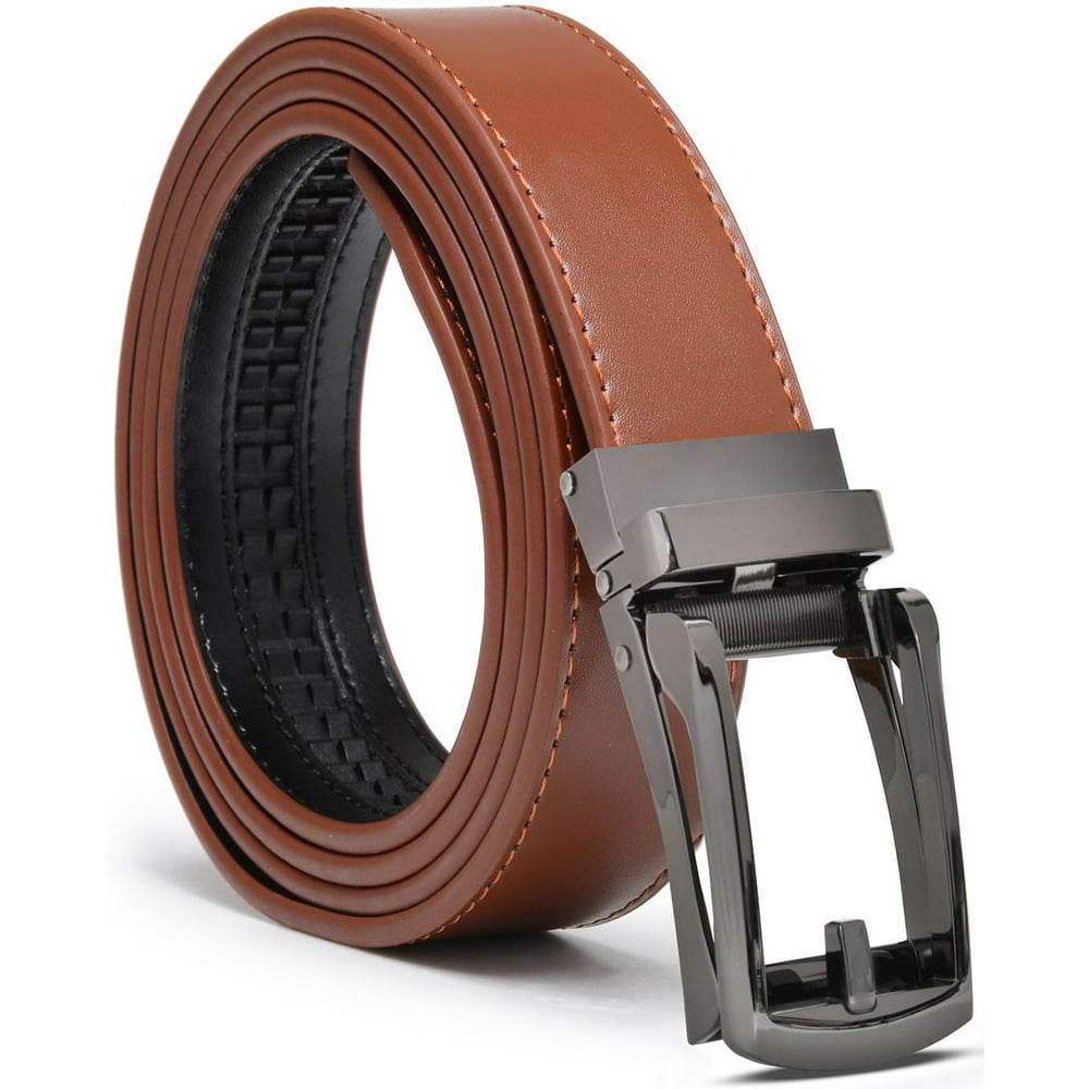 Carlo Fellini - Men's Ratchet Belt Genuine Leather Mens Belt with Slide ...
