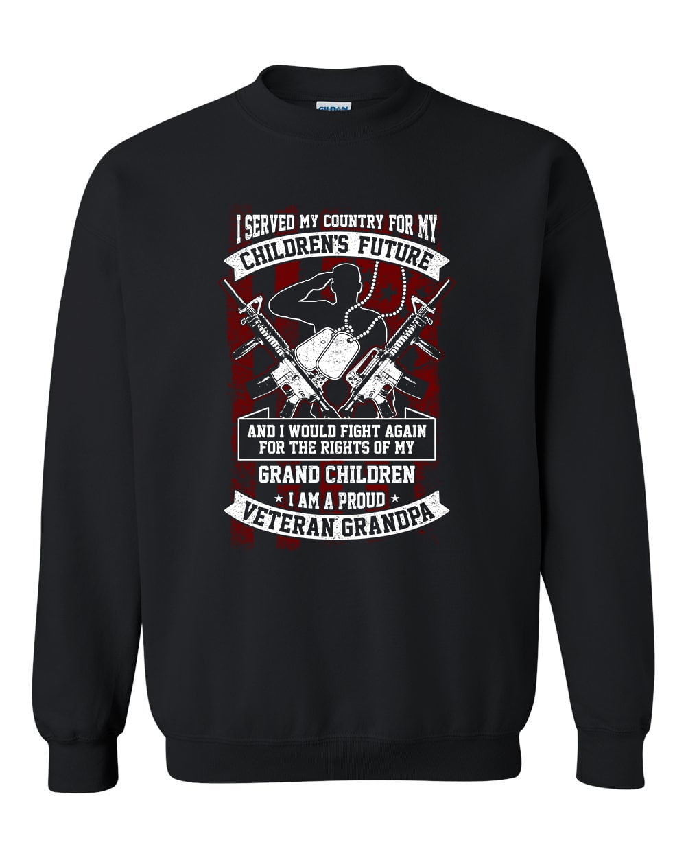 I Served My Country Veteran Grandpa Unisex Crewneck Sweatshirt - Picture 1 of 26