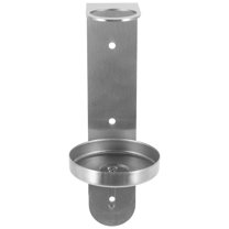 MYTAKEND Stainless Steel Wall Mounted Soap Dispenser Holder No Drill Easy Install Shampoo Holder Rack for Bathroom Kitchen and Shower Lotion Dispensers Wall Mount Holder