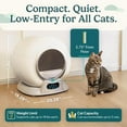 thumbnail image 5 of Petcove Automatic Litter Box Self Cleaning with Smart App Control and Safety Sensors for Multiple Cats - Gray, 5 of 11