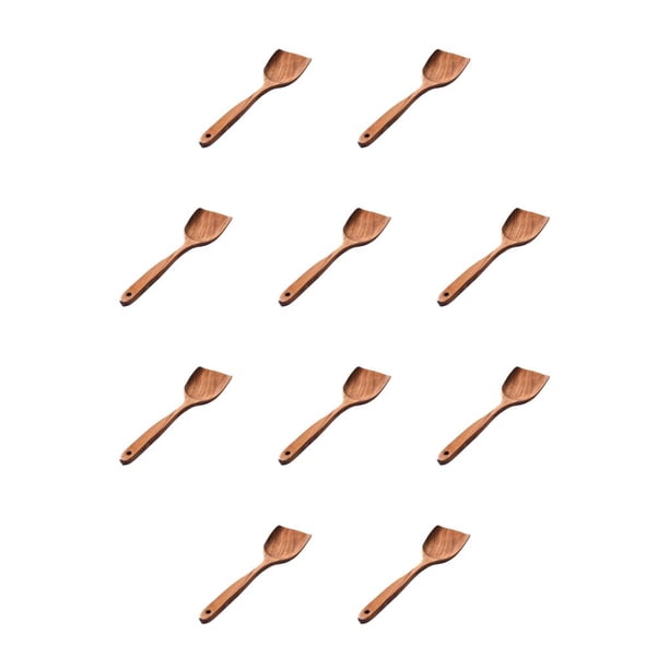 Advancent Marrón hermosa textura utensilios de cocina de cocineros caseros cucharas de para cocinar elija espátula de Espátula 10Conjunto
