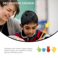 thumbnail image 3 of Miangastore 40Pcs Finger Shaped Eraser Cartoon Painting Eraser Students Gift (Random Style), 3 of 9