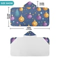 thumbnail image 3 of Colorful Christmas Ball Hooded Beach Towel Kids Bath Towels Quick Dry for Pool Swiming 50" x 23.5" Microfiber Soft Bathrobe, 3 of 7