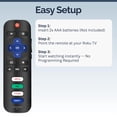 thumbnail image 3 of Replacement Remote Control for Roku Player (RK-H2) - Compatible with Roku Express, Premiere, Box, Player & Roku 1/2/3/4, Easy Setup, Shortcut Keys, 1 Pack (Not for Roku Stick/TVs), 3 of 7