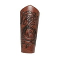 thumbnail image 3 of Muñequera de cuero sintético con forma de guantelete y brazalete ancho, brazaletes medievales para accesorios fotográficos Marrón, 3 of 10