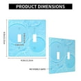 thumbnail image 3 of PAYOHTO Toggle Light Switch Wall Plate Light Blue Calm Water Texture Double Switch Cover Standard Size 2-Gang 4.50" x 4.5" Unbreakable Polycarbonate Thermoplastic, 3 of 6
