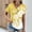Yellow, variant on Pincandy Women's-Neck Fashion Casual Short-Sleeved Spring And Summer Tunic Tops V Neck Summer Shirts Floral Print Tops Dressy Blouse,Yellow,L
