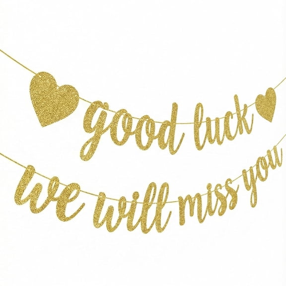 Good Luck We Will Miss You Banner, Retirement Farewell Party Decorations, Going Away Decor for Colleague Teacher