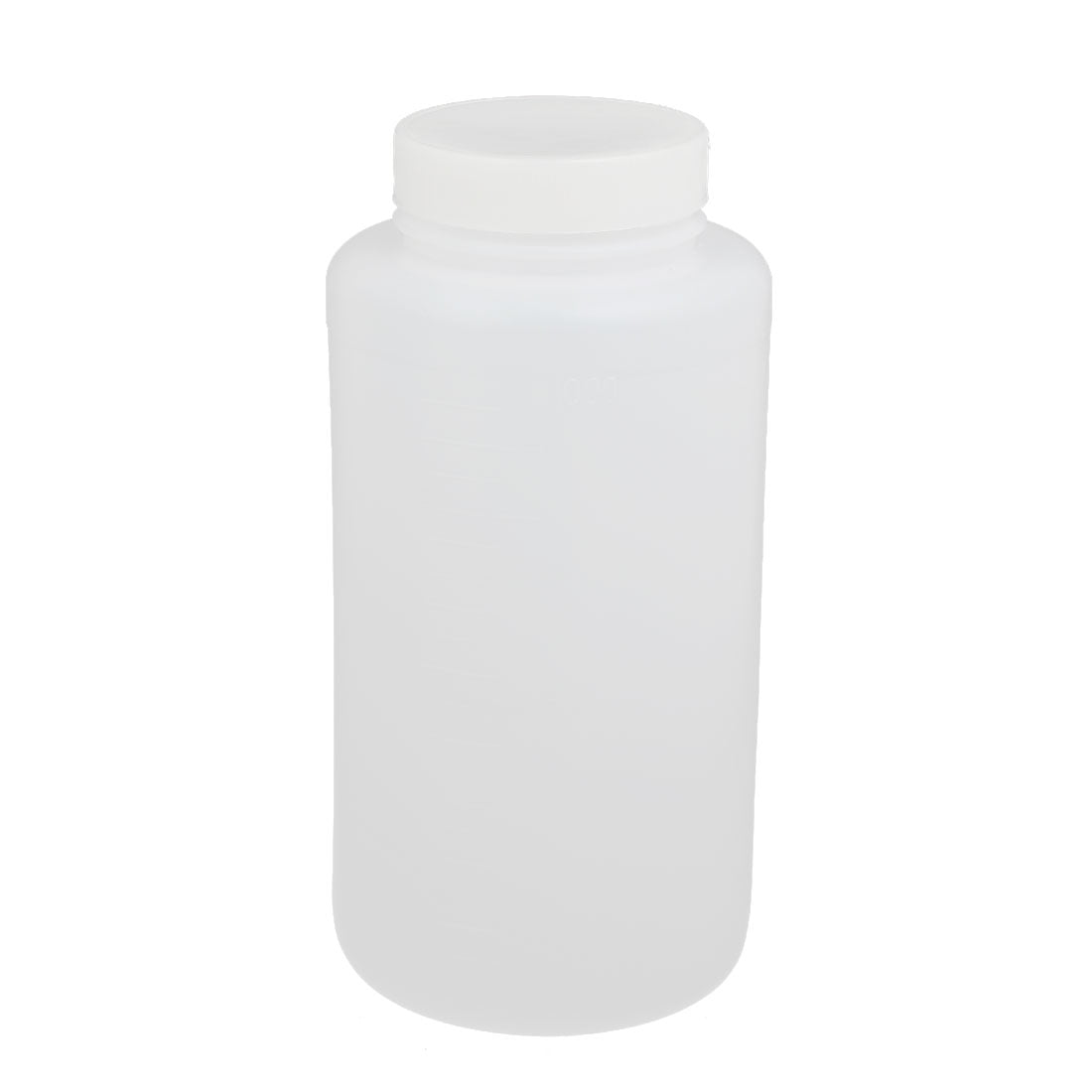 Uxcell 1000ml HDPE Plastic Cylindrical Shaped DIY Storage Bottle White