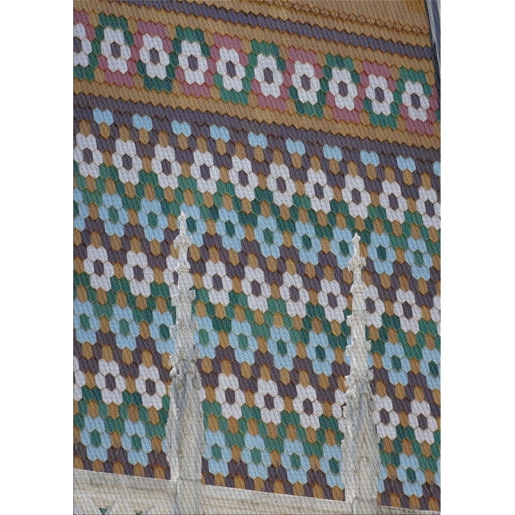 Ahgly Company Machine Washable Indoor Rectangle Transitional Dark Goldray Area Rugs, 5' x 7'