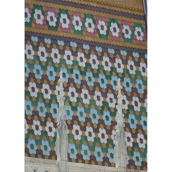 Ahgly Company Machine Washable Indoor Rectangle Transitional Dark Goldray Area Rugs, 8' x 10'
