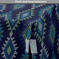 thumbnail image 4 of Folk Art Dog Crate Cover, Abstract Traditional Shapes in Ethnic Style Boho Pattern Art Print, Easy to Use Pet Kennel Cover for Dogs, 35" x 23" x 27", Navy Blue and Multicolor, by Ambesonne, 4 of 6