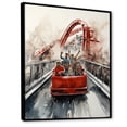 thumbnail image 2 of Designart "Seekers Delight Rollercoaster Thrill wall art III" Cityscapes Floater Framed Wall Art Print, 2 of 7