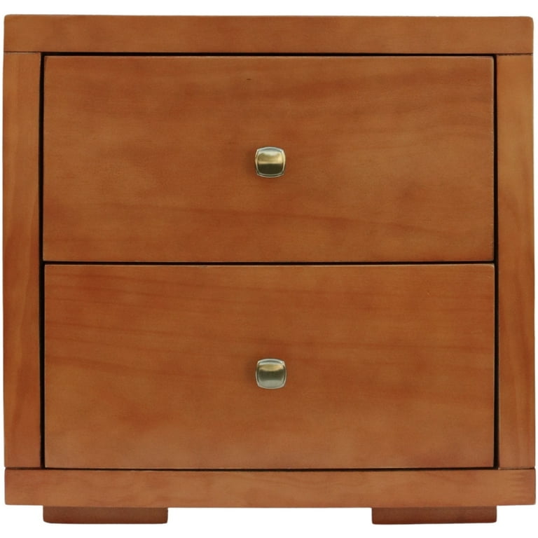 Camden Isle Trent Wooden Platform Bed in Cherry Twin with 1