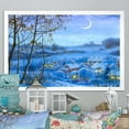 thumbnail image 1 of Designart Winter Cottage Village At Christmas Cabin & Lodge Framed Wall Art, 1 of 4
