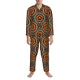 thumbnail image 3 of Balery African Tribal Style Pijama para Hombre de Dos Piezas con Manga Larga, Conjunto de Dormir y Descanso Suave con Bolsillos-Medium, 3 of 7