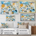 thumbnail image 4 of Designart "Combat Of Teal, White, And Gold Abstraction IV" Abstract Shapes Canvas Art Print, 4 of 7