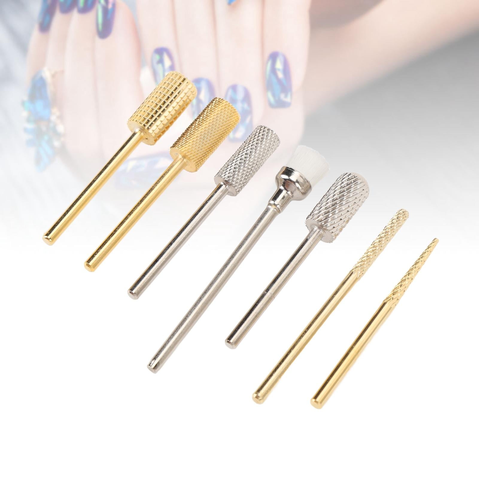 Suodoka 7-Piece Nail Drill Bits Set – Tungsten Steel & ABS, Electric Nail File for Acrylic, Gel, Polish Removal & Grinding – Ergonomic, Portable