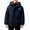 thumbnail image 2 of Parkas de manga larga, chaqueta con capucha y bolsillos para niños de tallas medianas y grandes, chaqueta tipo cárdigan., 2 of 9