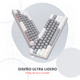 thumbnail image 2 of Teclado Gamer Redragon Fizz Rainbow Gris/Blanco 60%, 2 of 5