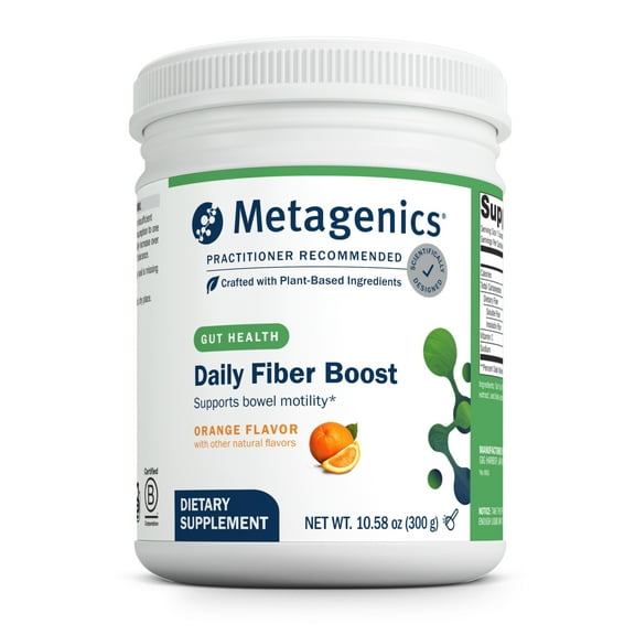 Metagenics Herbulk Powder - 7 Grams Dietary Fiber - Fiber Support Supplement* - Intestinal Health* - Non-GMO, Gluten-Free & Vegetarian - Orange Flavor - 10.58 oz