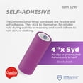 thumbnail image 2 of Dynarex Sensi-Wrap Self-Adhesive Bandages, 18-Pack, 4" x 5 yards, Purple, Latex, Colored Elastic Cohesive Athletic Tape, Tattoo Grip & Vet Wrap, 2 of 7