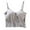 Gray, variant on fatyb Women's Camisole with Built in Bra V Neck Crop Padded Shirts Adjustable Spaghetti Strap Tank Tops