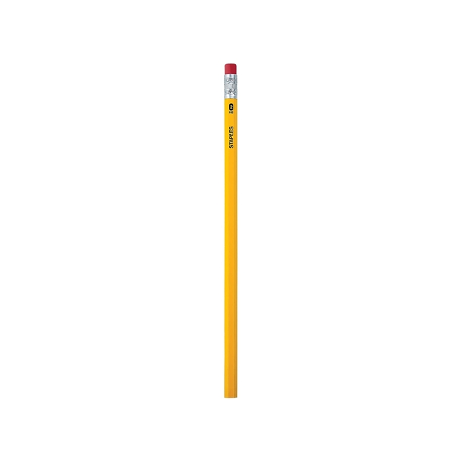 Staples 2 Wood Pencils Yellow 12/pk (10504) 10504/22746CC Walmart
