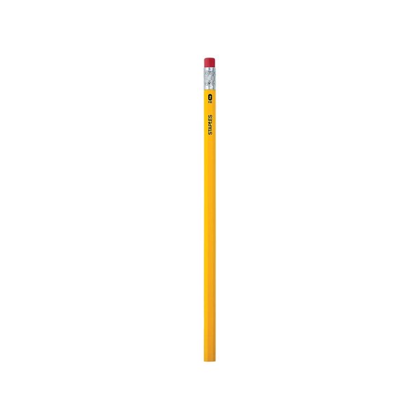 Staples 2 Wood Pencils Yellow 12/pk (10504) 10504/22746CC