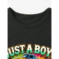 thumbnail image 2 of Boy JUST A BOY WHO LOVES MONSTER TRUCKS Truck Print Casual Round Neck T-shirt, 2 of 5