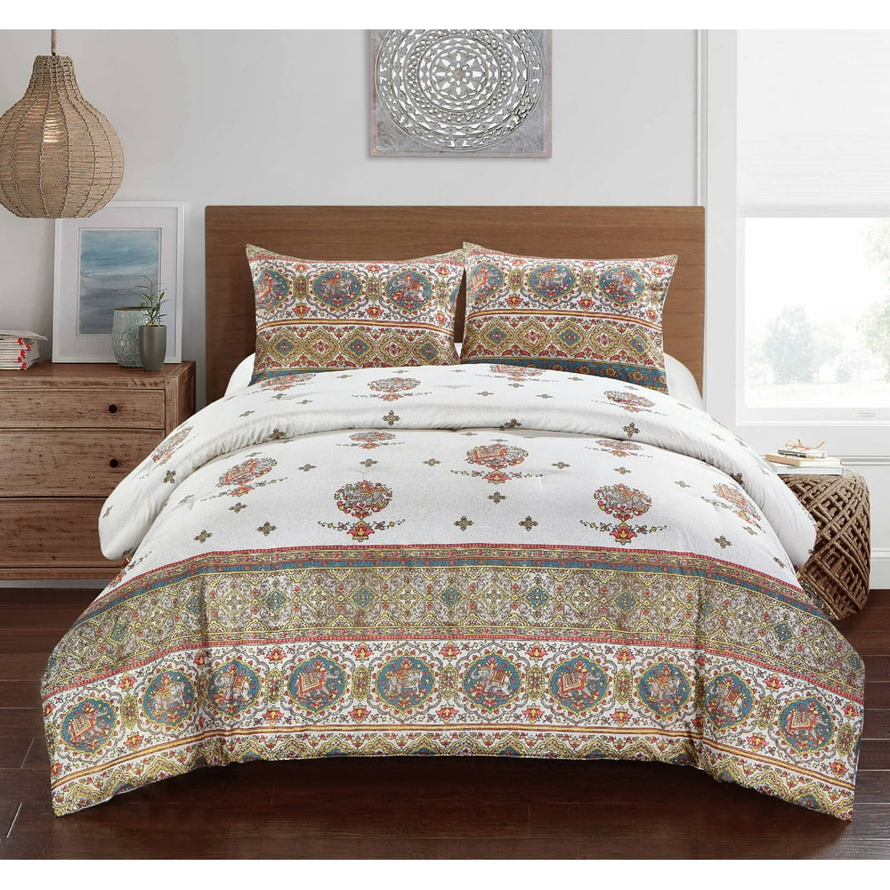 Better Homes & Gardens Linked Medallion 3 Piece Comforter Set, Full