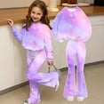 thumbnail image 6 of XZNPDUCQ 8-9 Years Girls Outfits Toddler Girls Fall Winter Clothes Girls Long Sleeve Top Pants 2PCS Set A248-Light Purple, 6 of 8