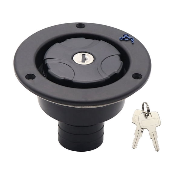 Lockable Filler Neck Tanks Caravan Water Fill Hatch Inlet Trailer Tank Caps RV Accessory(Black)