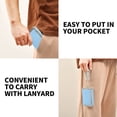 thumbnail image 5 of JIALIOU Nylon Trifold Card Wallet with ID Window Zipper Pocket for Men Women Teen Light Sky Blue, 5 of 7