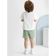 thumbnail image 3 of Hotiary 1-5T Toddler Baby Boys 2 Pieces Cotton Linen Set Short Sleeve Button Down Shirt and Shorts Set Summer Outfits, 3 of 8