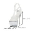 thumbnail image 3 of 1 par tren Transparent Vamp Tacones Super Tacones Lady Stiletto Sandles Sexy Summer Calzado, 3 of 6