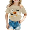 thumbnail image 3 of Tiijoy Toddler Girls Halloween Graphic Tee Short Sleeve Crew Neck T Shirt Top, Sizes 4-5, 3 of 3