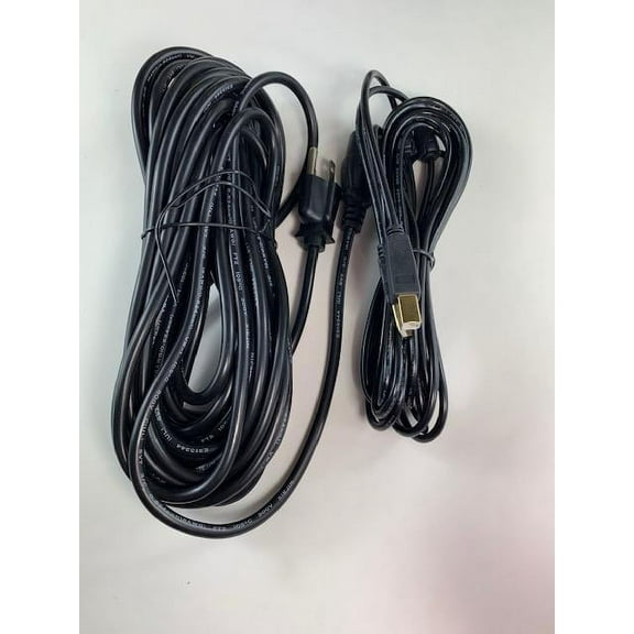 [UL Listed] OMNIHIL 30FT AC Power Cord 15FT USB-B Cable Compatible with Brother IntelliFax-4100e
