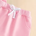 thumbnail image 6 of NIEWTR Toddler Baby Girl Smocked Outfit Ruffle Halter Shirt Flared Pants Set Toddler Bell Bottom Outfit Summer Clothes 2Pcs Summer Beach Outfits 0-6 Months,Pink, 6 of 7