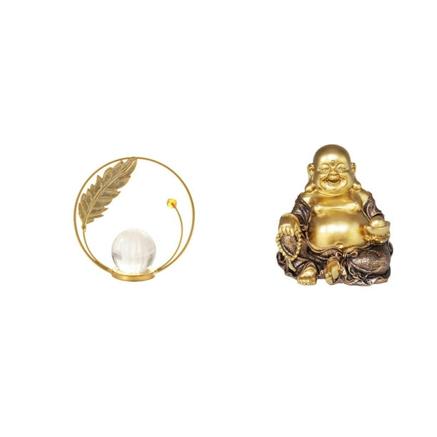Estatua de Buda con bola de cristal, escultura de Bodhisattva para meditación, figura elegante, artística, de material premium, adecuada para el hogar